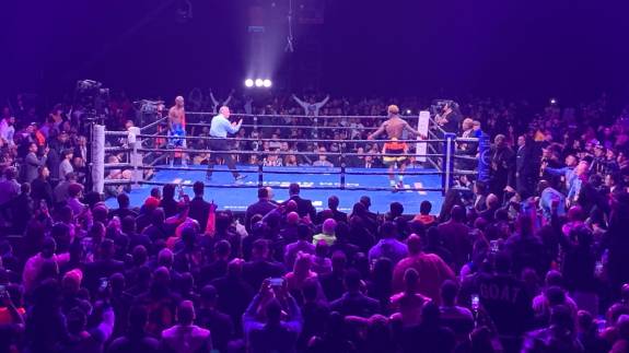 View from the 100 Level at a boxing event