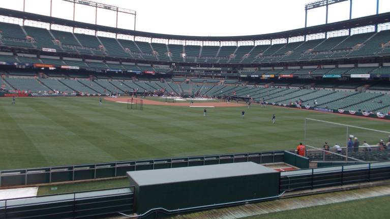 View from the centre field standing area