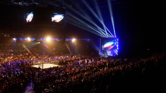 View from the Club level of a WWE show