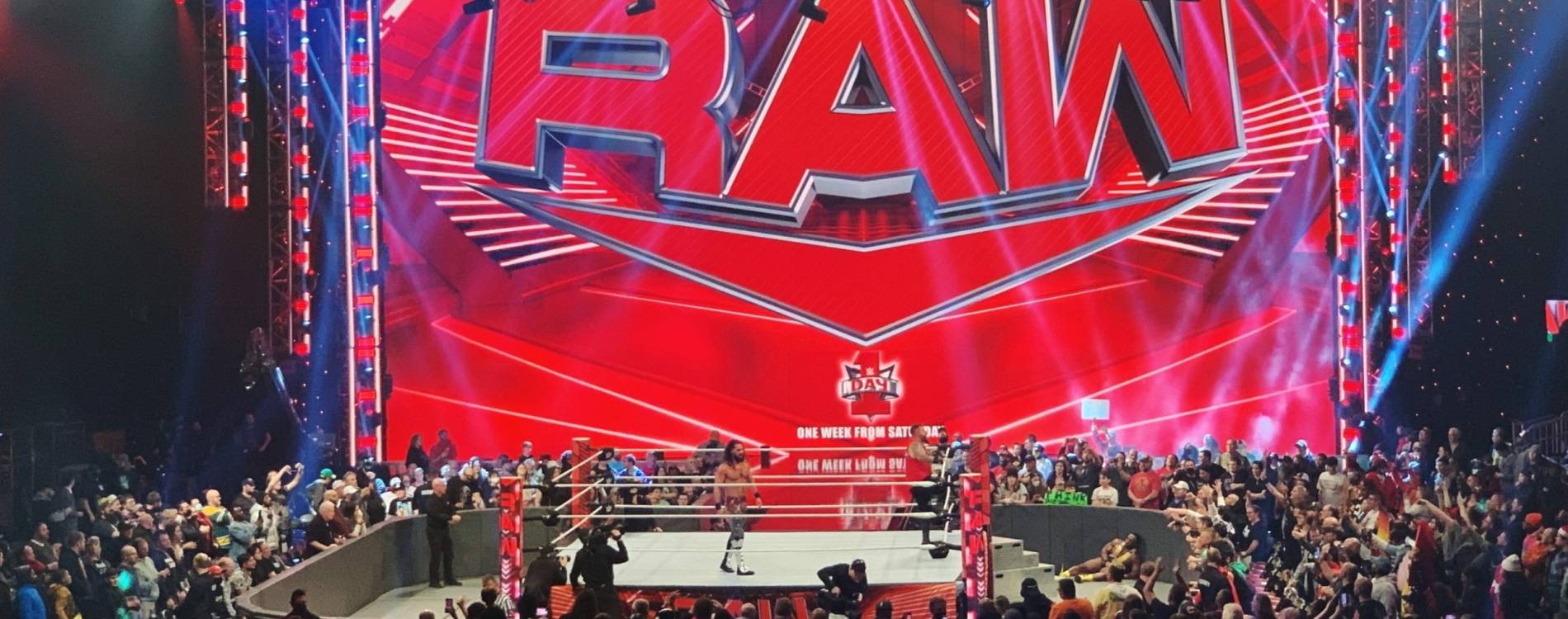 View from the crowd at Monday Night Raw