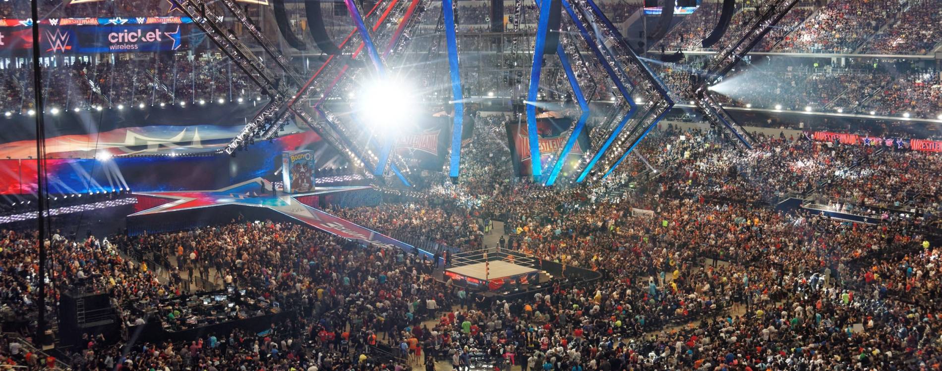 View from the crowd at WrestleMania