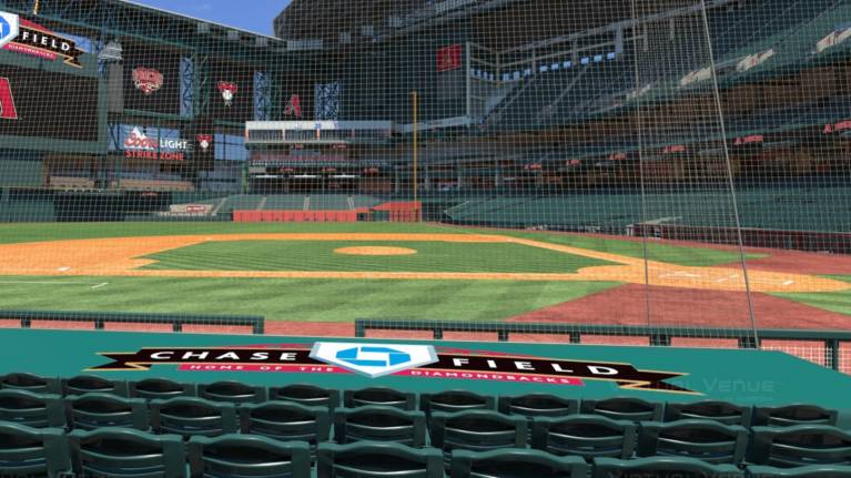 View from the Dugout sections to the left of home plate