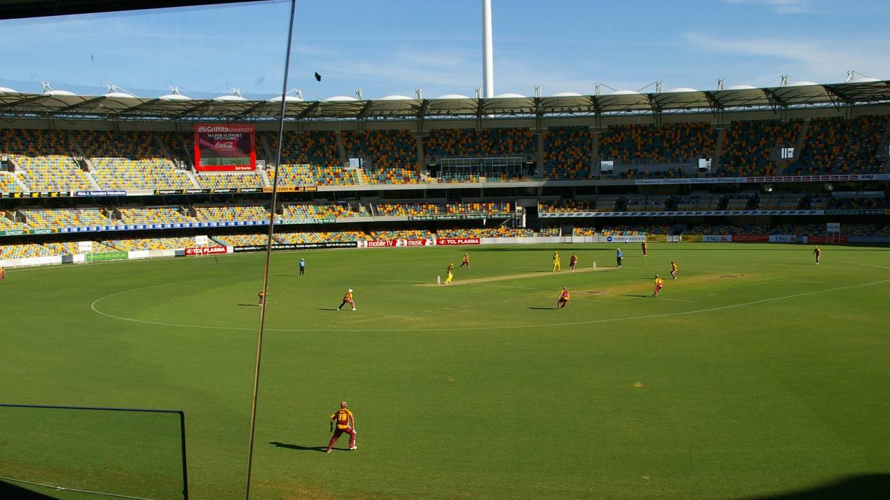 View from the end of the wicket similar to some of the Gabba's Gold sections