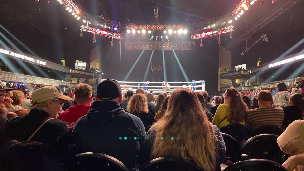 View from the Floor level at a boxing event