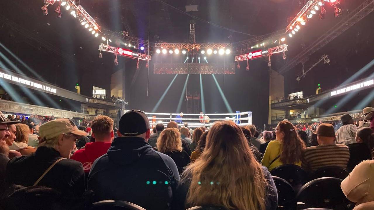 View from the Floor sections at a boxing event