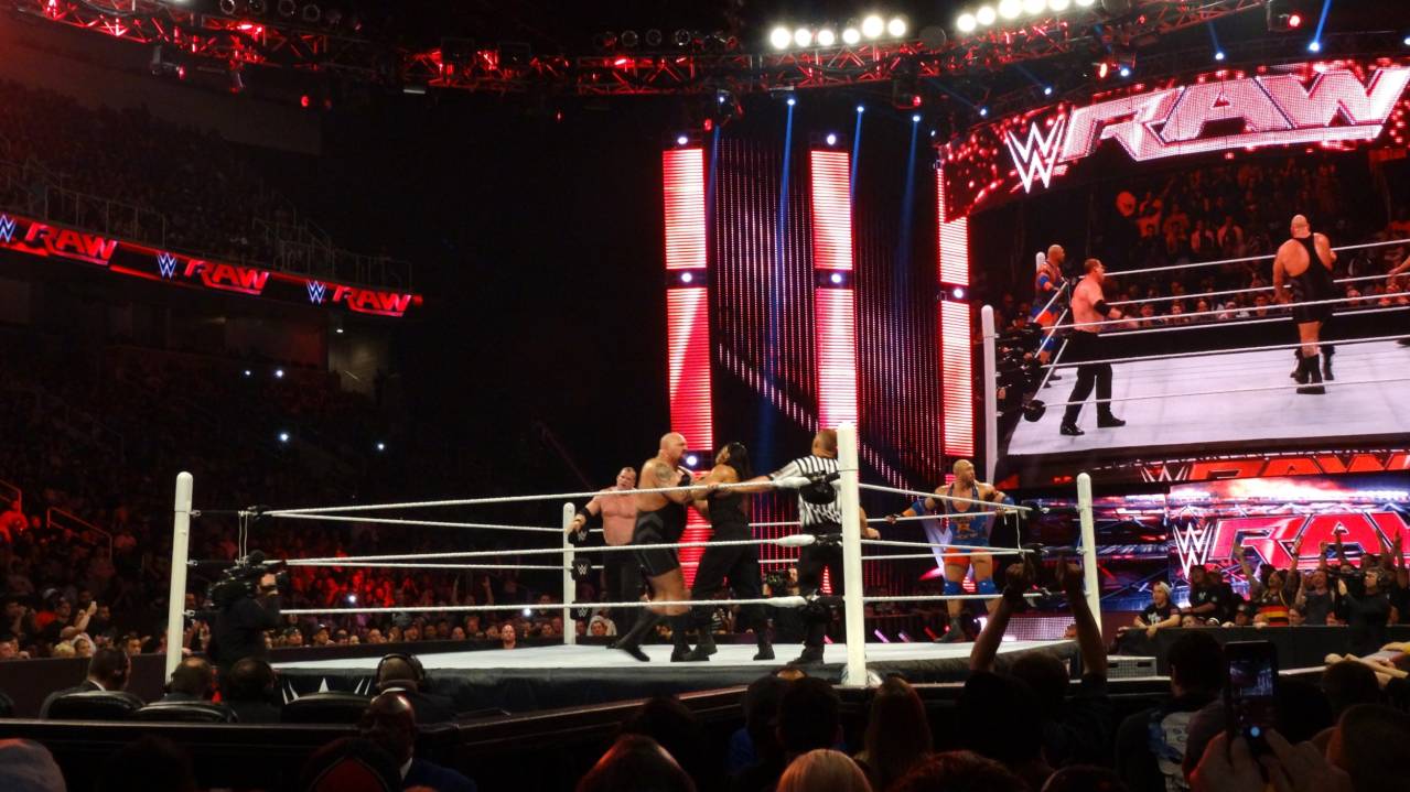 View from the Floor sections at a WWE show