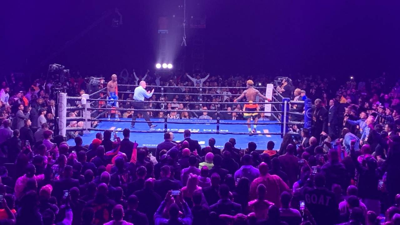 View from the Lower level at a boxing event