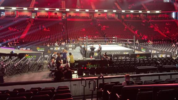 View from the Lower level at an AEW show