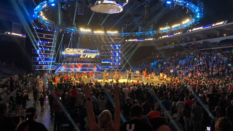 View from the Lower level of a WWE show