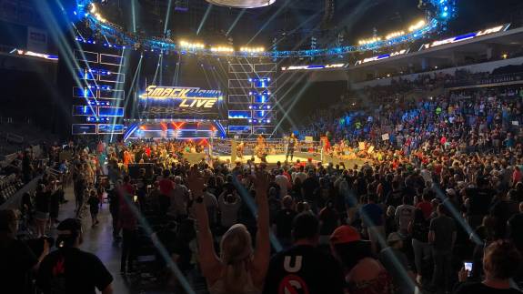 View from the Lower level of a WWE show