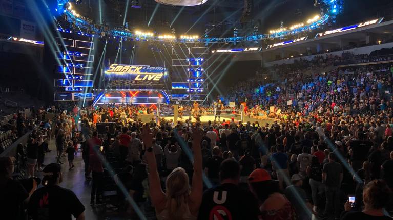 View from the Lower level of a WWE show
