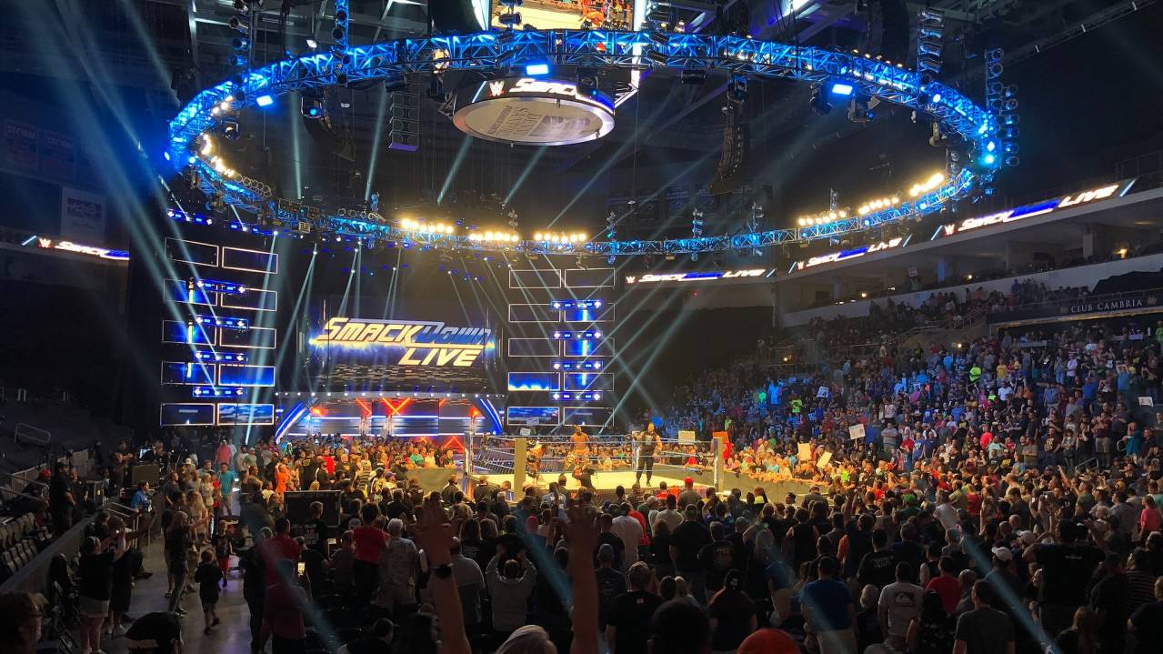 View from the Lower level of a WWE show