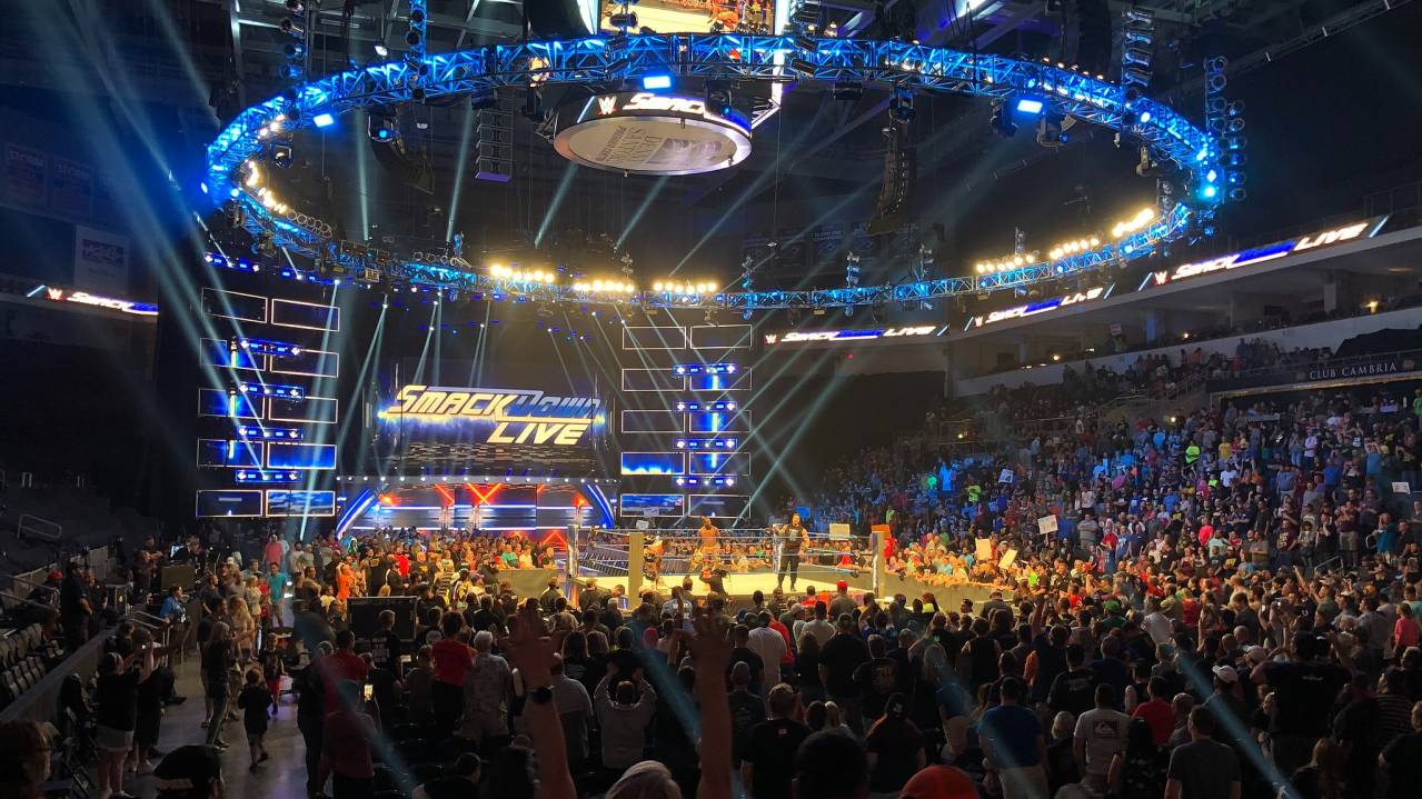 View from the Lower level of a WWE show
