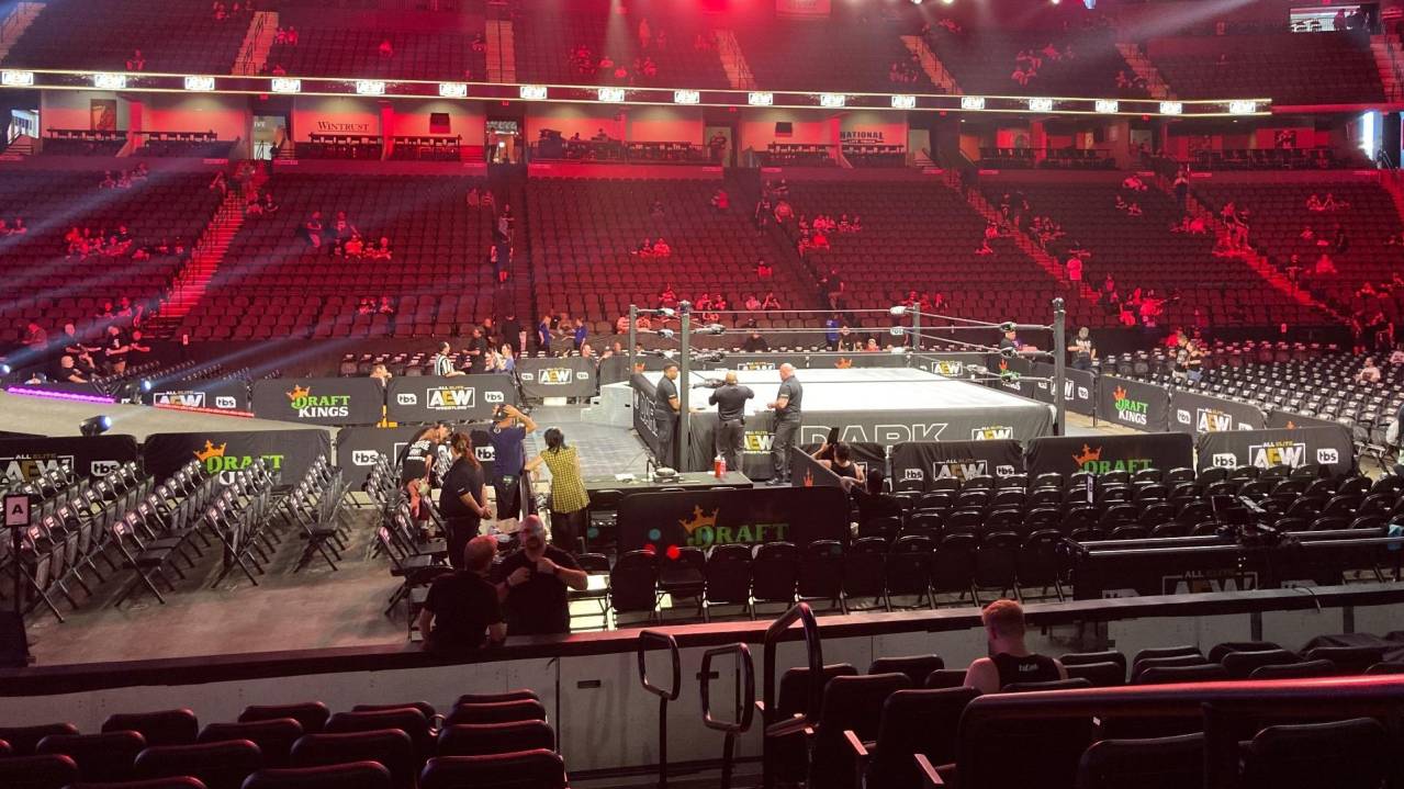View from the Lower level of an AEW show