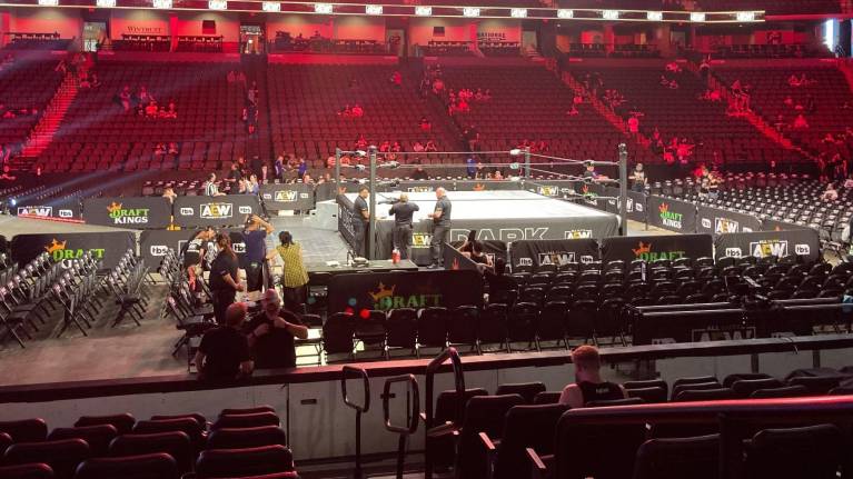 View from the lower sections of an AEW show