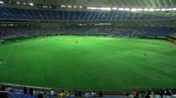 View from the outfield Bleachers section at the Tokyo Dome
