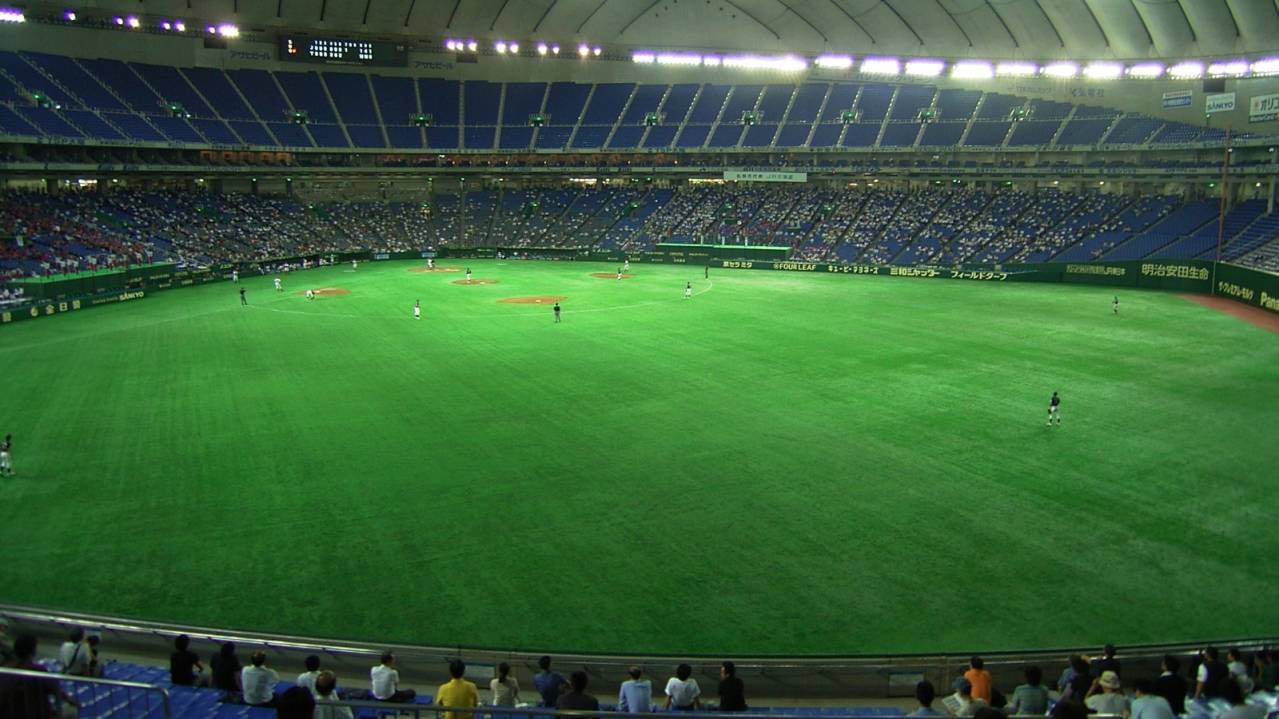 View from the outfield Bleachers section at the Tokyo Dome