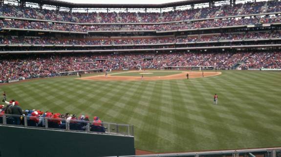 View from the outfield standing room section