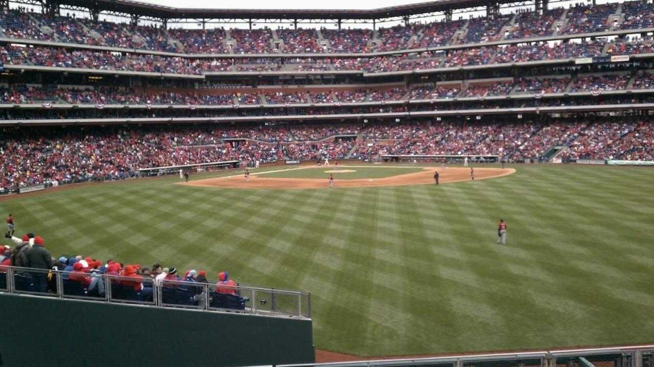 View from the outfield standing room section