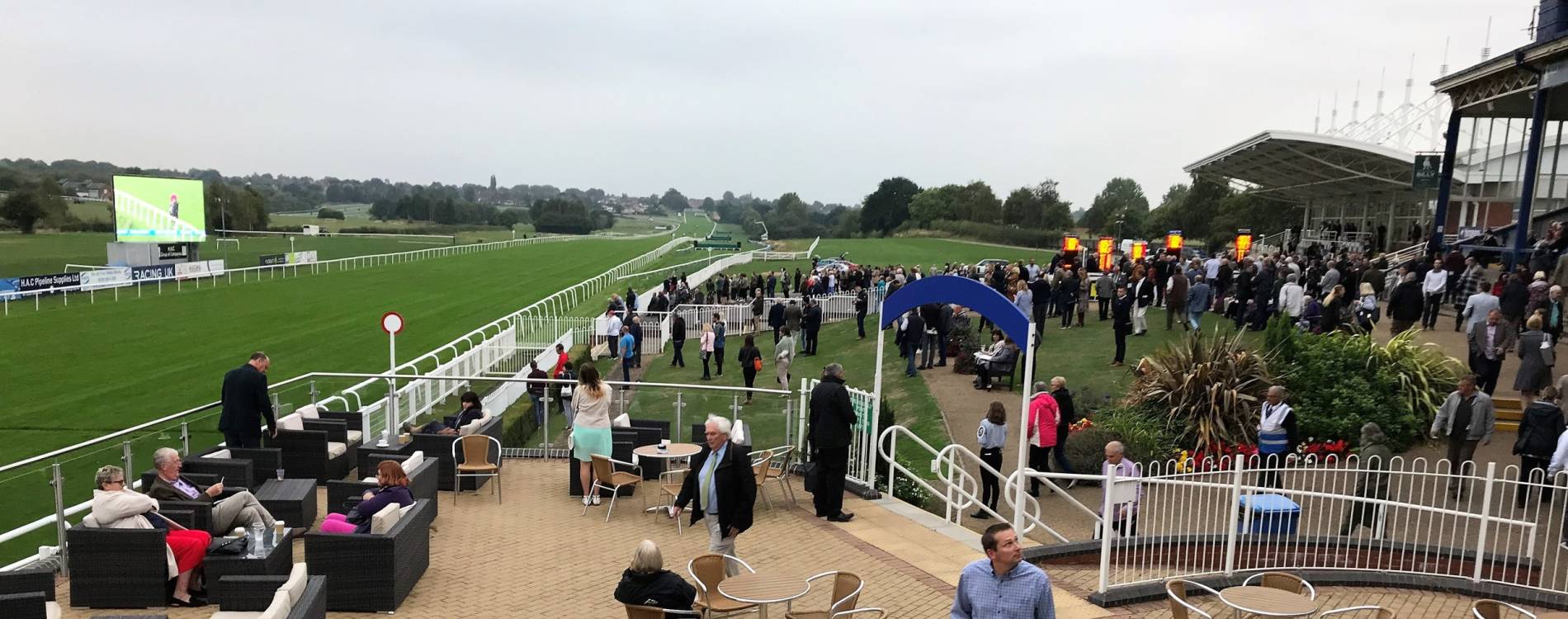 View from the owners and trainers terrace at Leicester Racecourse