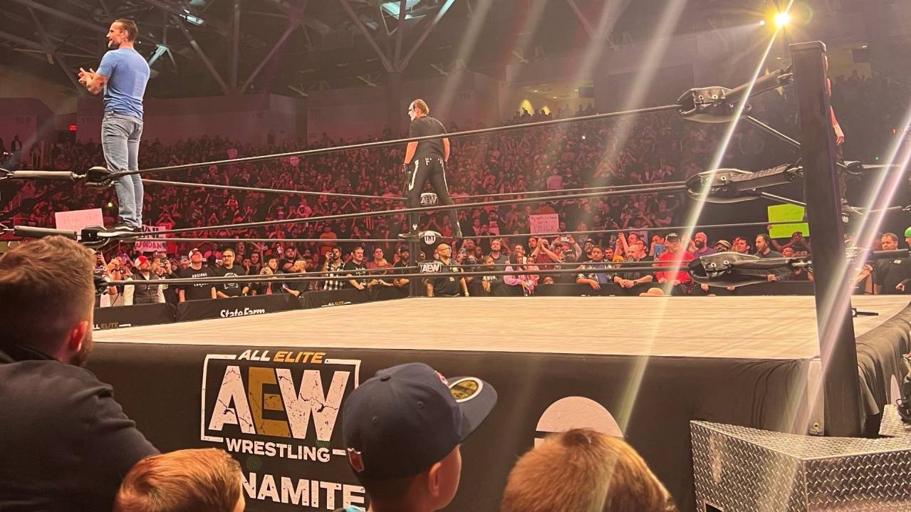 View from the Ringside Floor area at an AEW show