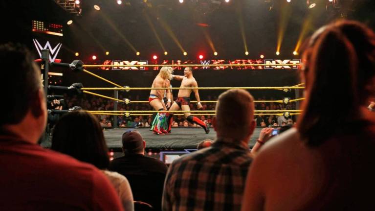 View from the Ringside sections at a WWE show