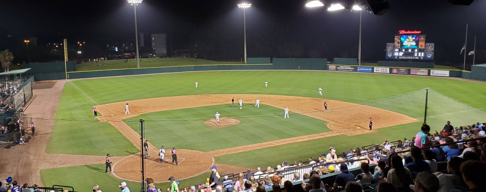 View from the stands at a Banana Ball game