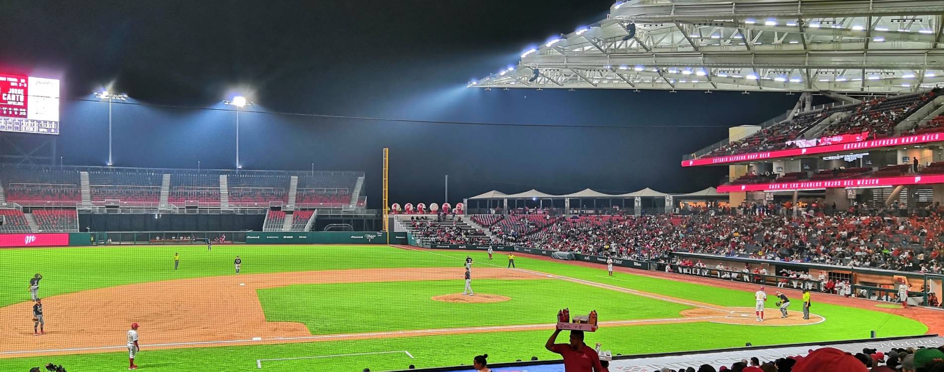 View from the stands at Estadio Alfredo Harp Helú