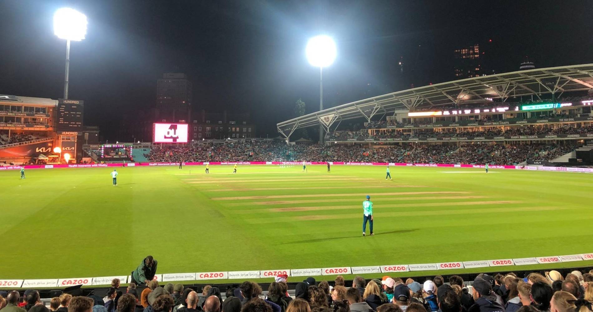 View from the stands at the Kia Oval, home of The Hundred's Oval Invincibles