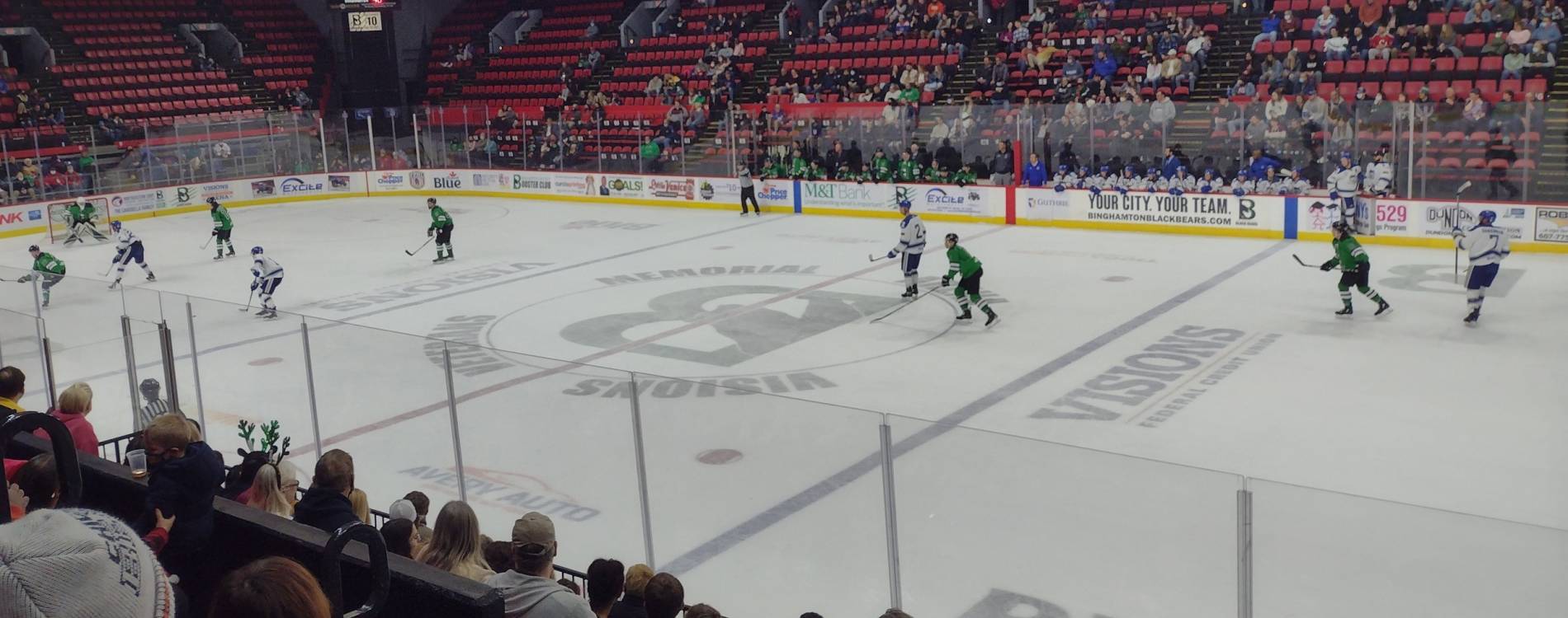 View from the stands at Visions Veterans Memorial Arena