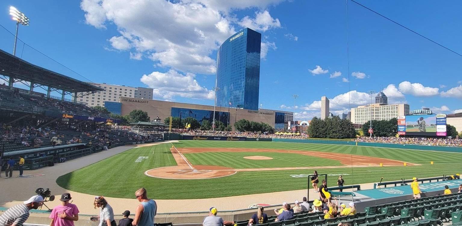 View from the stands during a stop on the Banana Ball World Tour at Victory Field in Indianapolis