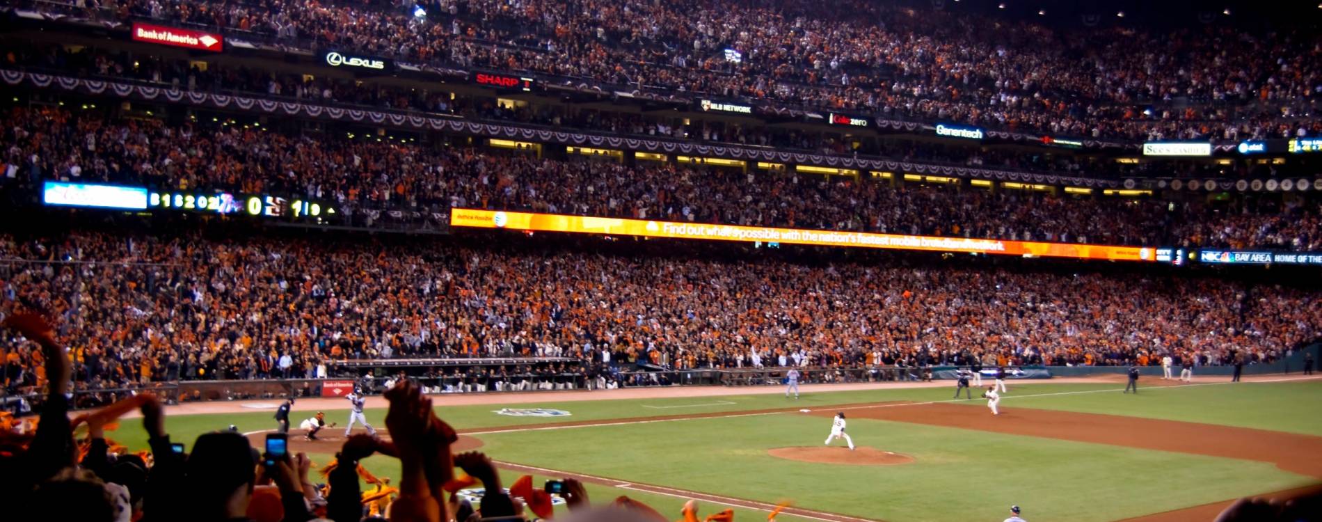 View from the stands during Game 1 of the 2010 ALDS at Oracle Park