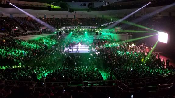 View from the Upper level at a WWE show