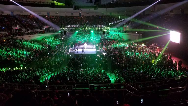 View from the Upper level at a WWE show