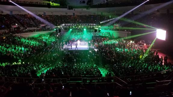 View from the Upper level at a WWE show