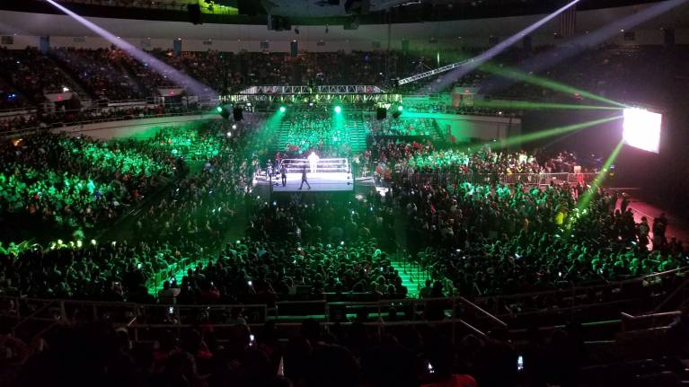 View from the Upper level at a WWE show
