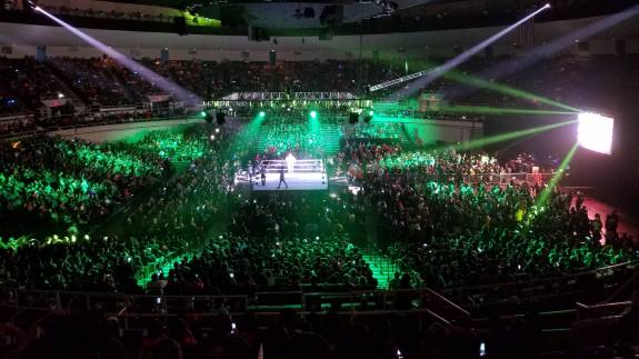 View from the Upper level at a WWE show