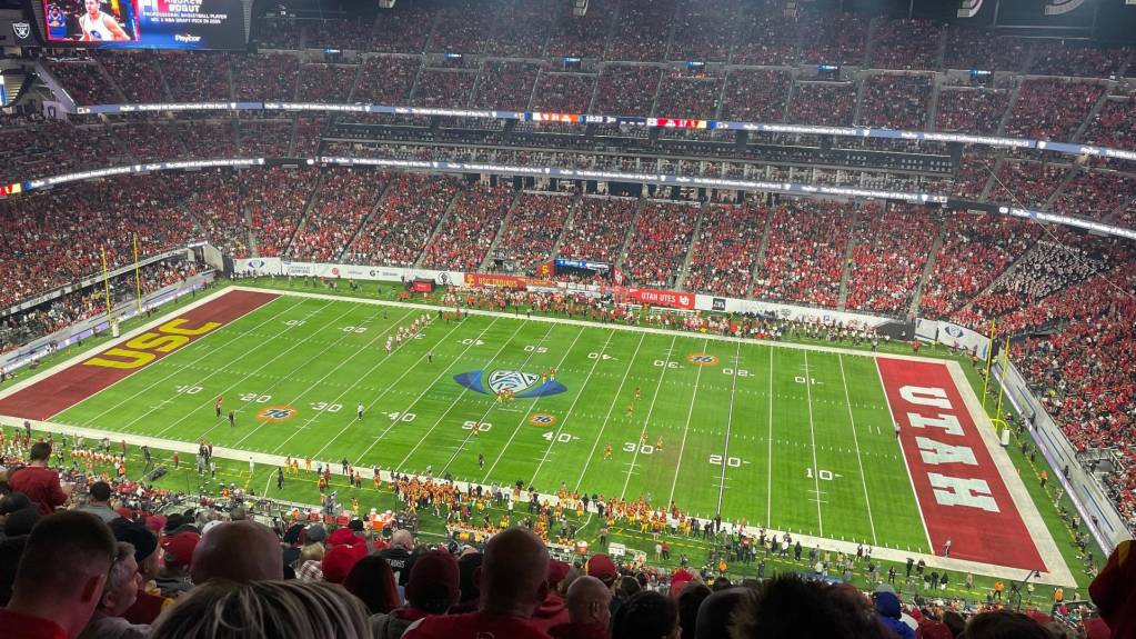 View from the Upper Level at Allegiant Stadium, Las Vegas