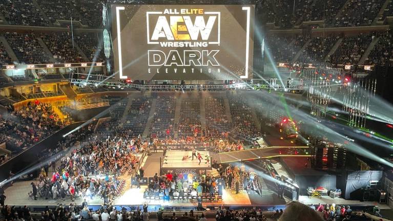 View from the Upper level at an AEW show