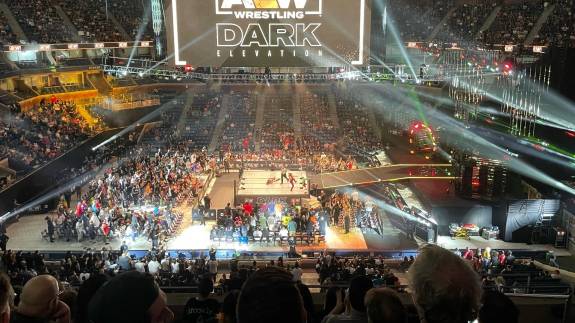 View from the Upper level at an AEW show