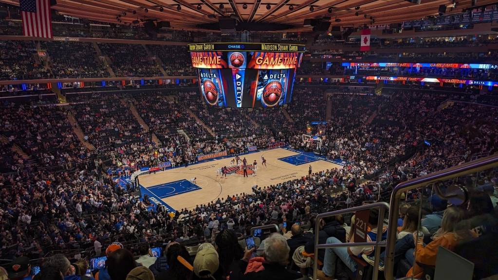 View from the upper level at Madison Square Garden