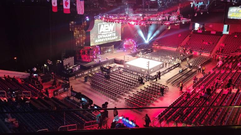View from the Upper level at the Entertainment and Sports Arena for AEW