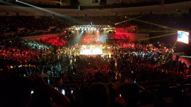 View from the Upper level of a WWE show