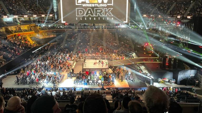 View from the Upper level of an AEW show