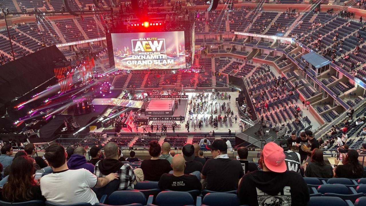View from the Upper level of an AEW show