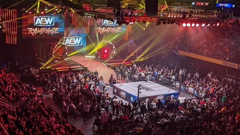 View from the Upper Level of an AEW show