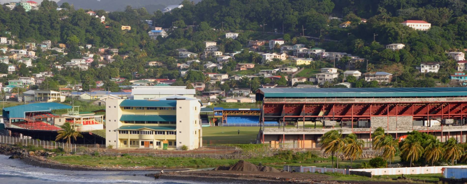 View of Arnos Vale Stadium from across the bay