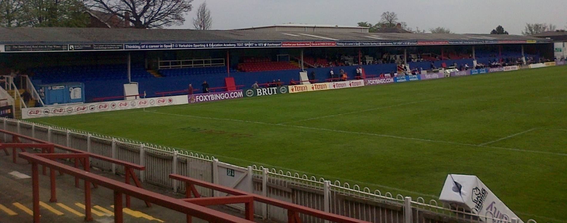 View of the East Stand at DIY Kitchens Stadium (Belle Vue)