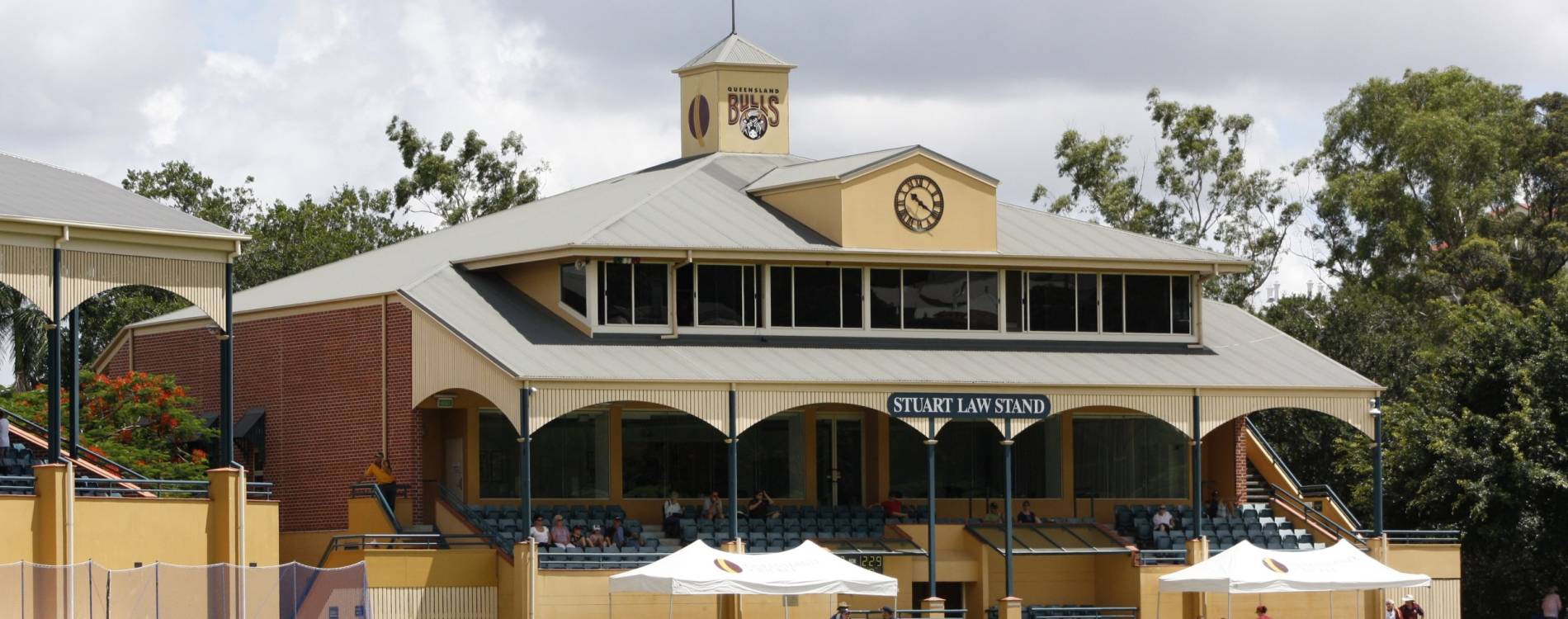 View of the Stuart Law Stand at Allan Border Field