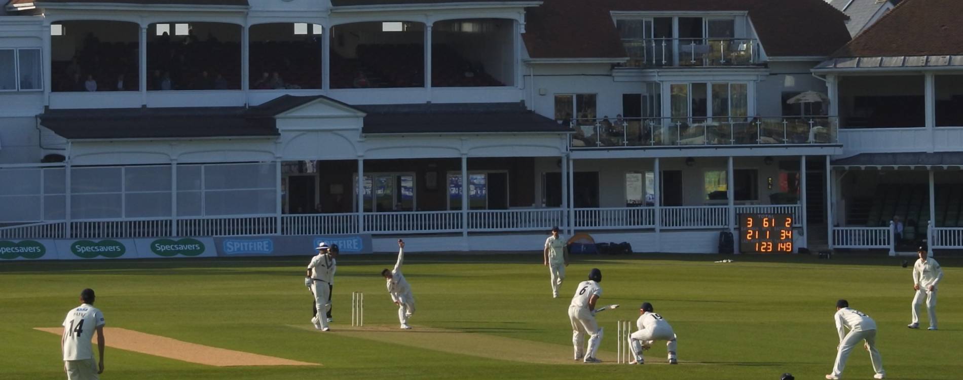 View of the wicket at the Spitfire Ground, Kent